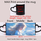 Personalised Magic Mugs Custom Colour Changing Cup Heat Activated Any Image Photo Or Text Printed On Mug Dad Mothers Day Gift