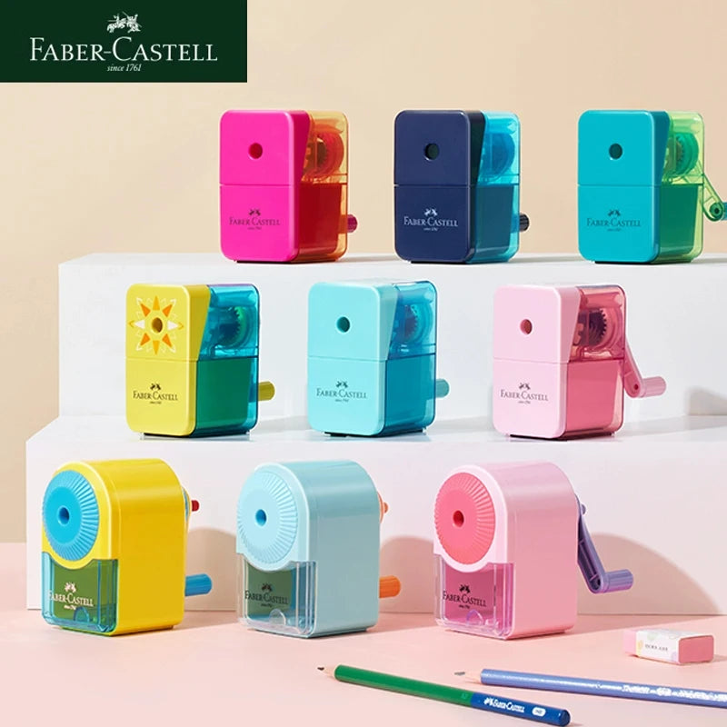 Faber-Castell Automatically Enters Lead Pencil Sharpener Desktop Rotary Anti Sticking Lead Second gear Hand-cranked Sharpener