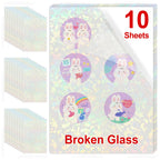 10 Sheets Printable Vinyl Sticker Paper Waterproof A4 Transparent Copy Paper for Inkjet Printer DIY Self-adhesive Label Stickers