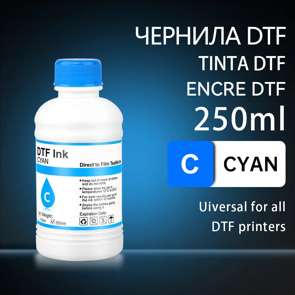 250ML DTF Ink Kit For T-shirt Transfer Printing For Epson L800 L1800 XP-15000 XP600 TX800 P600 P608 P800 DX5 DX7 i3200 4720