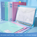 New PP A4 File Folder 3 Hole Dustproof Data Folder Waterproof Large Capacity Document Display Book Office