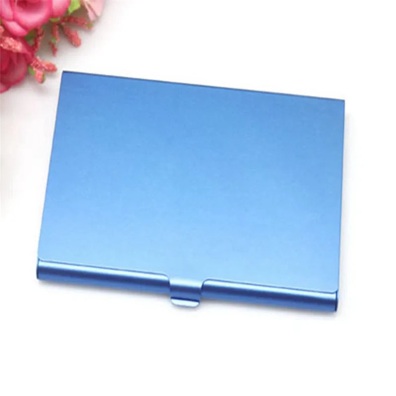 1 Pc Men Business Card Case Stainless Steel Aluminum Holder Metal Box Cover Women Credit Business Card Holder Case
