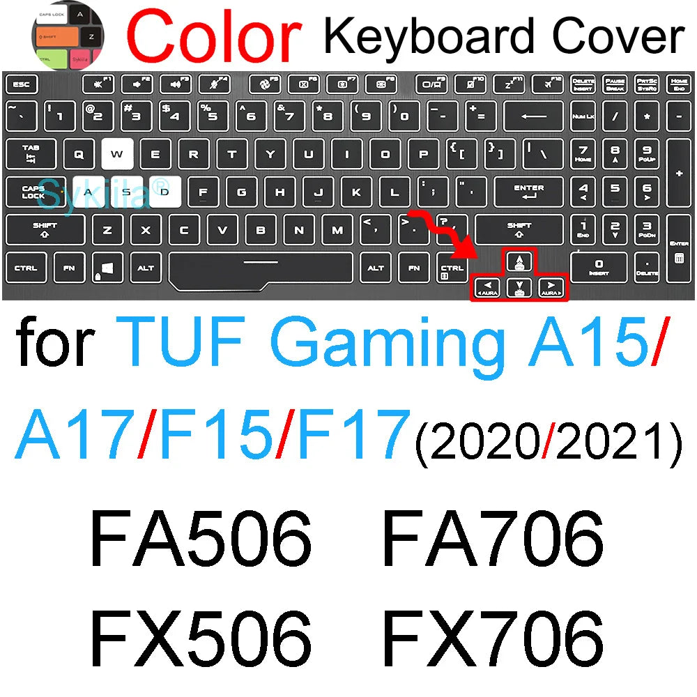Keyboard Cover for ASUS TUF Gaming A15 A16 A17 A18 F15 F16 F17 FX507 FX607 FA608 FA808 FX608 Silicone Protector Skin Case 15 16