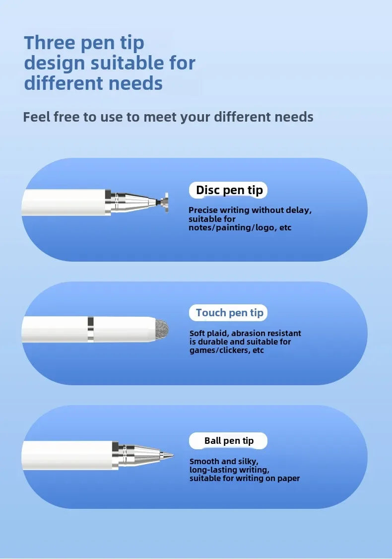 3 in 1 Magnetic Stylus Pen for IOS Android Touch Pen for IPad Samsung Xiaomi Huawei Tablet Smart Phone Drawing Capacitive Pencil