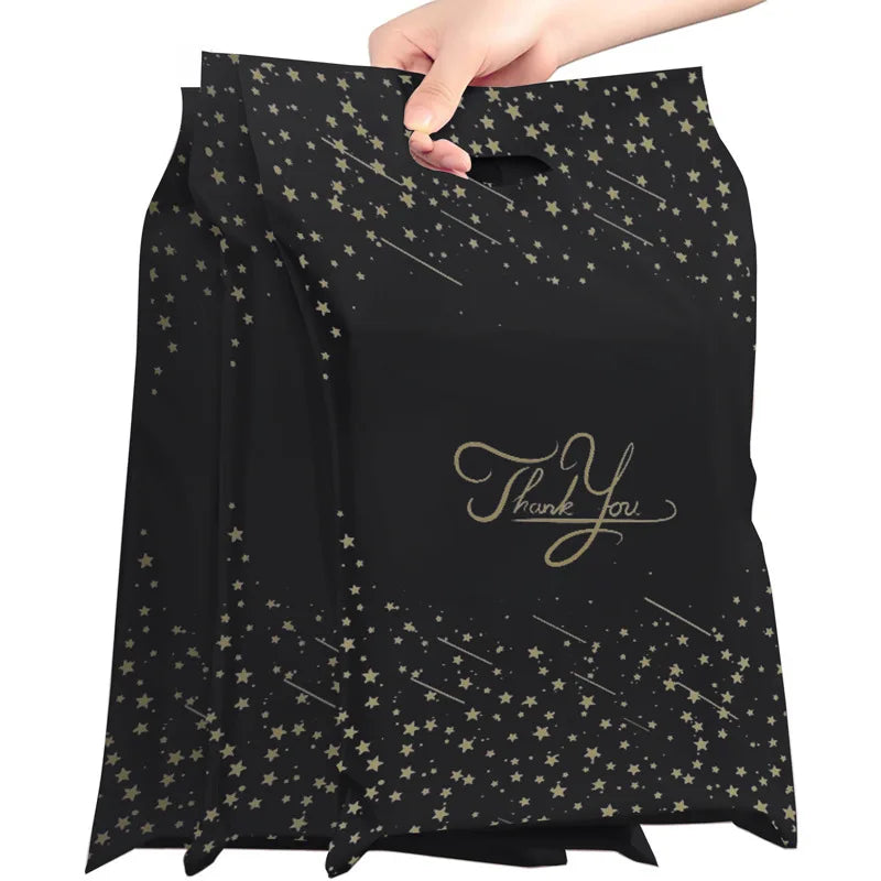 50PCS Thank You Pink Poly Mailer Adhesive Envelopes Bag DIY Logo T-shirt Underwear Dress Leggings Toys Shipping Portable Pouches