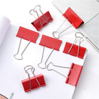 10pcs Red Paperclips Small Stationery Clips Metal Binder Clips Office Clips for Organizing Ticket Bill Receipt Photo Binding