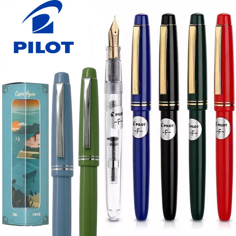 Pilot 78G Luxury Fountain Pen Set,22K Gold-Plated Nib Smooth Writing EF/F/M Calligraphy Pen Perfect Gift for Writer&Professional