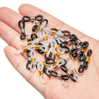20pcs Glasses Chain Anti-slip Buckle Lanyard Connecting Buckle Spring Silicone Ring Anti-loss Hanging Ring DIY Accessories
