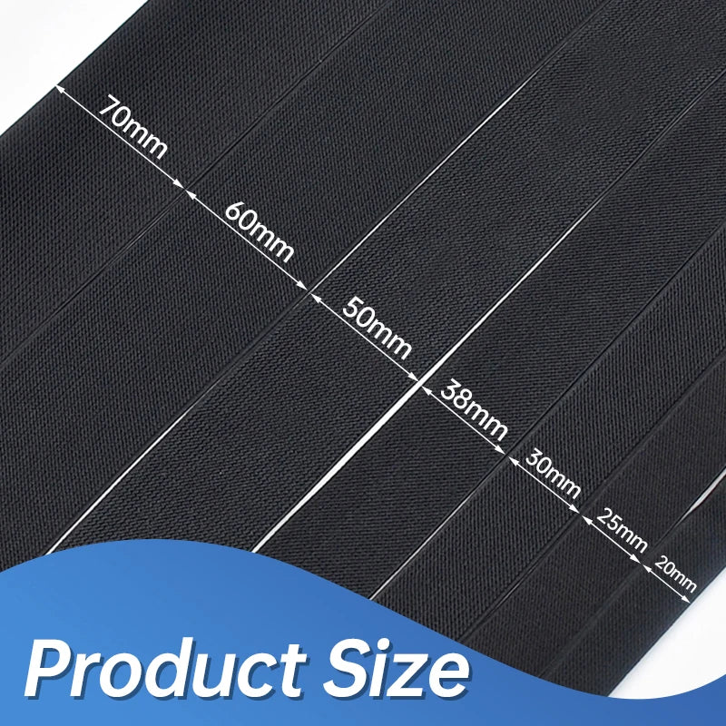 3/5M Meetee 20-50mm Elastic Bands for Trouser Waist Rubber Band Stretch Webbing Tape Belt DIY Underwear Clothes Sewing Accessory