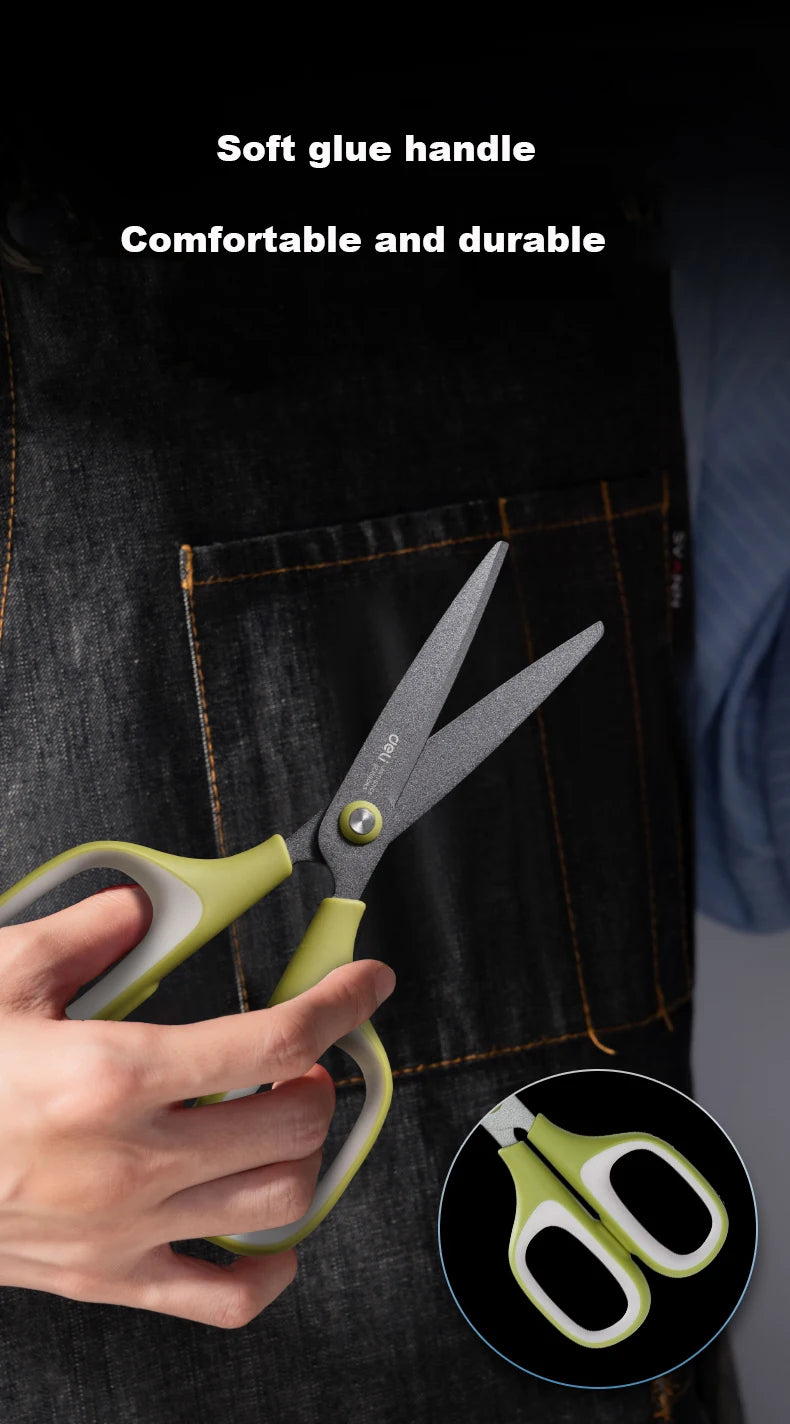 Deli Anti Stick Anti Rust Scissors School Stainless Steel Scissors Home Office DIY Handicraft Made Tools Stationery Scissors