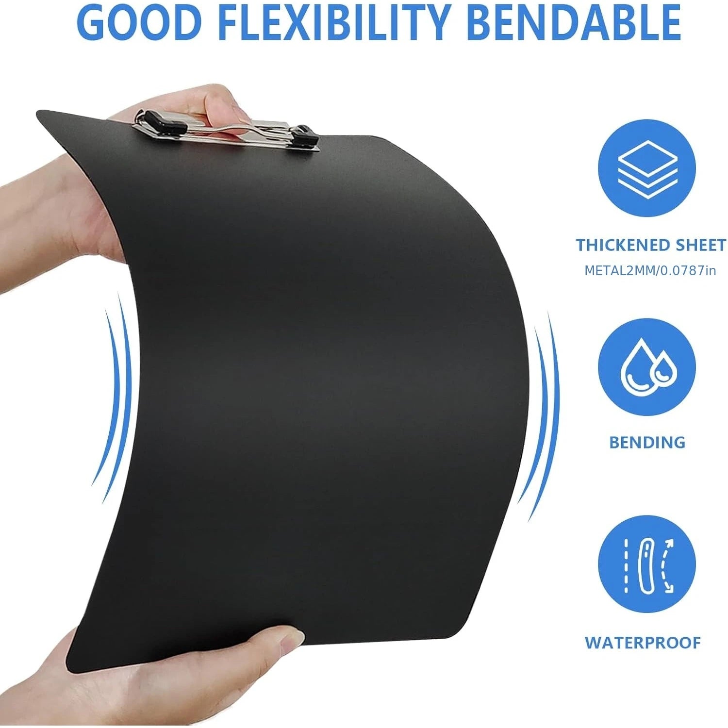 1/2pcs A4 Clipboard, Clipboard Folder, Writing Board with Binder Clip, Metal Clip, Suitable for Notes, Documents, and Drawings