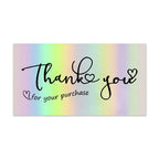 50 Pcs Thank You For Supporting My Small Business Reflective Laser Appreciate Cards Greeting Postcard For Online Retail Shopping