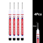 4-100Pcs 2cm Waterproof Long Head Markers Deep Hole Marker Pen for Metal Carpenter Red/Black/Blue/Green /White Woodworking Tools