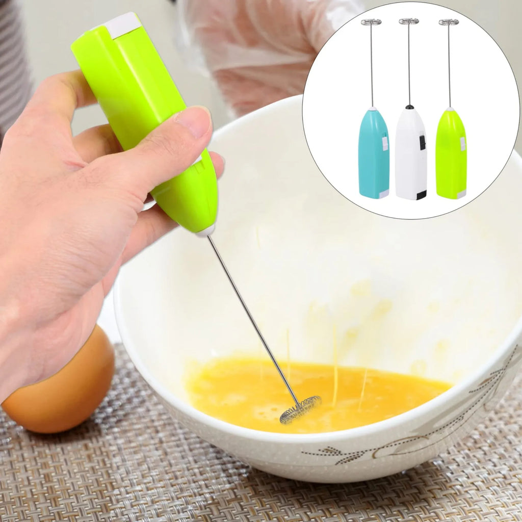 Handheld Electric Egg Beater Mini Battery Powered Milk Frother Coffee Drink Mixer Milk Foamer Kitchen Tools