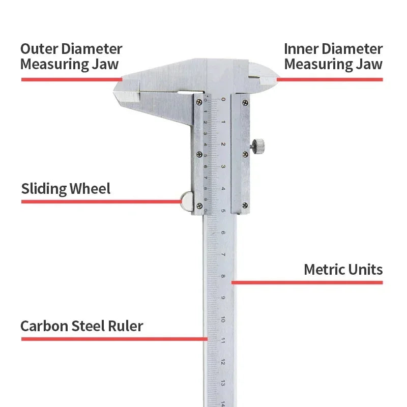 Professional Industrial Vernier Caliper Carbon Steel Four Use Metric Precision Measuring Tool Precision Measurement