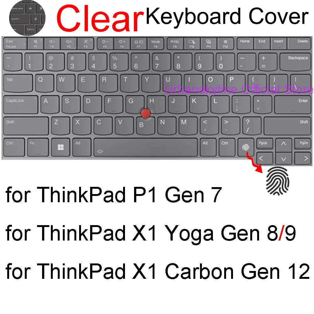 Keyboard Cover for Lenovo ThinkPad 14 X1 Carbon X1 Gen 13 12 11 10 P1 E14 L14 P14s T14 T14s P1 Silicone Protector Skin Case 2025