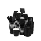 Double-Walled Paper Cup with Lids,Coffee Tea Hot Drinks Disposable Cups To Go Cups