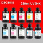 250ML Bottle LED UV Ink For Epson L800 L805 L1800 R290 R330 1390 1400 1410 UV Printer Ink UV Varnish Gloss Ink Hard INK Soft