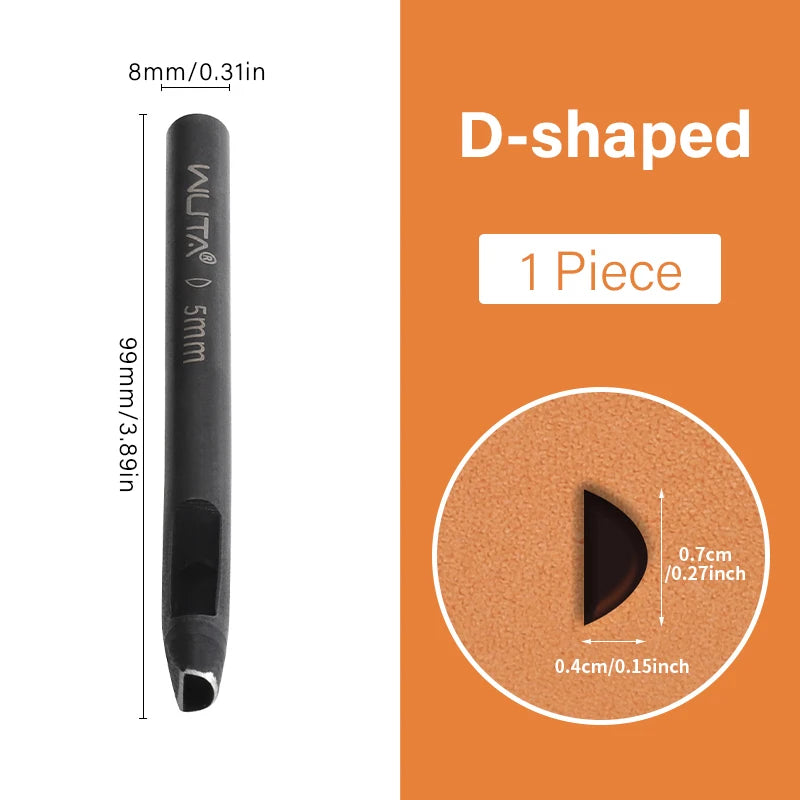 WUTA 5mm Flower Leather Belt Hole Puncher Leather Hollow Punching Tool DIY Craft for Leather Watch Band,Fabric,Plastic,Paper 1pc