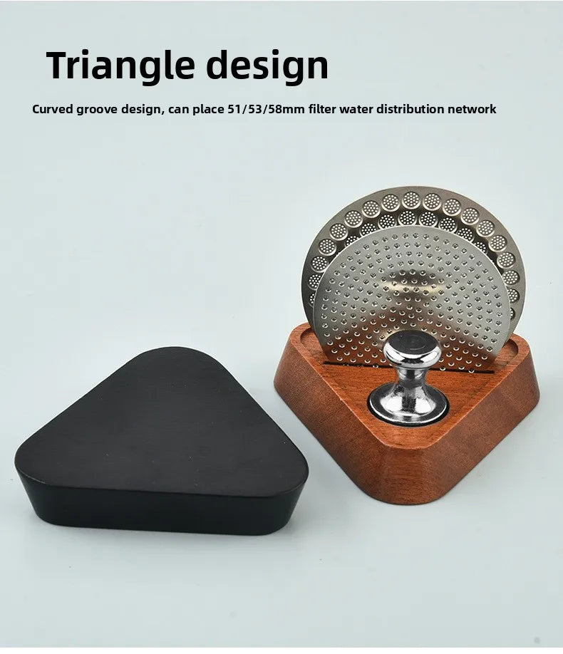 51/53/58MM Portafilter Espresso Universal Filter Storage Rack Coffee Puck Screen Stand Reusable Wooden Coffee Filter Stand