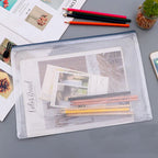 Mesh Zipper Storage Bag Document Bag Waterproof File Pouch Folders School Office Supplies Cosmetic Makeup Bags A3/A4/A5/A6