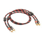 Hi-Fi Fine RCA Cable High Quality 4N OFC HIFI 2RCA-2RCA Male to Male Audio Cable Main Core Independent Shielding One Pair