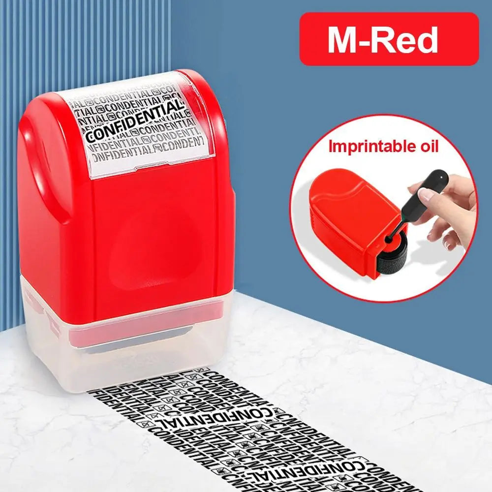 Durable Roller Identity Protection Stamps Safety Portable ID Security Stamp Privacy Protection Identity Address Blocker