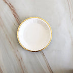 Gold and White Disposable Tableware Set with Paper Plates, Straws, and Cups, Perfect for Birthdays, Weddings, Baby Showers