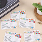 50/100/200Pcs Rainbow Teacher Mail Incentive Cards for Elementary Students Classroom Supplies