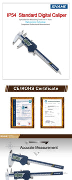 SHAHE Electronic Digital Vernier Caliper 6” Digital Caliper,Stainless Steel Caliper Measuring Tool with Large LCD Screen