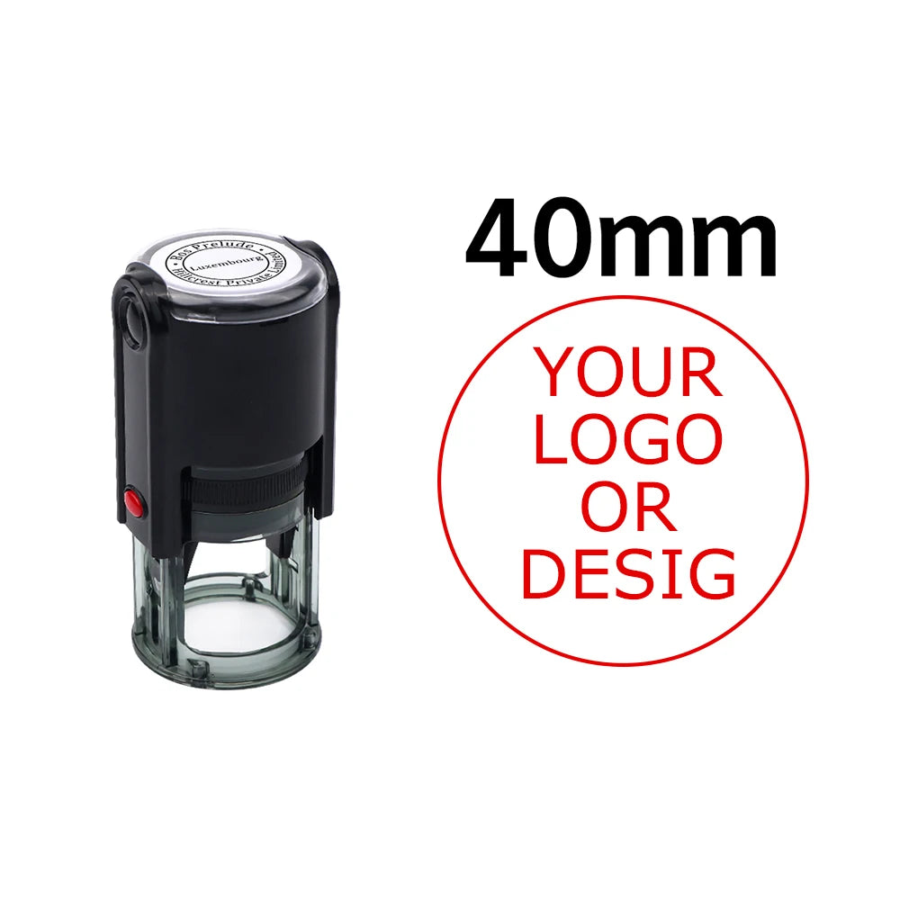 Custom Self-Inking Stamp 25/30/40/50mm Round Logo Design P Personalized Press-type Inking Stamp for Wedding Invitation Envelope