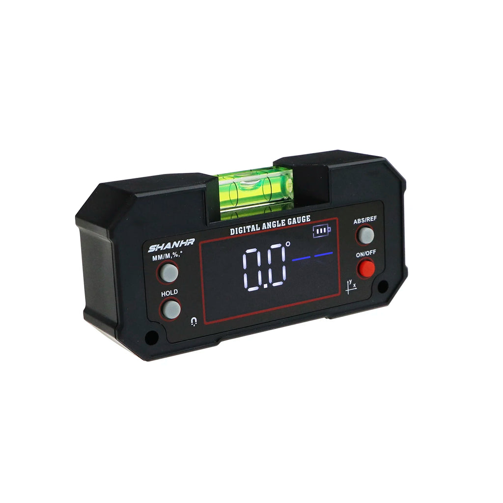 SHANHR Magnetic Digital Angle Gauge Level Finder Protractor Bevel Inclinometer,Bubble Dual Axis Inclinometer with Magnetic Base