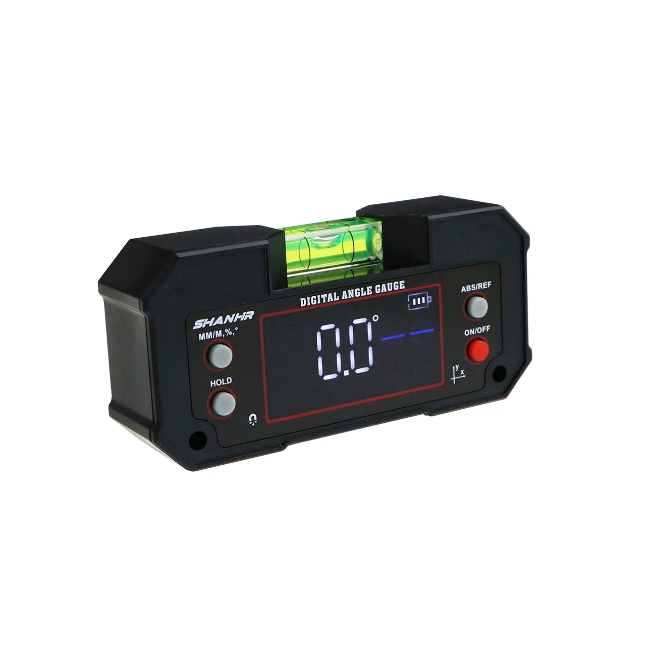 SHANHR Magnetic Digital Angle Gauge Level Finder Protractor Bevel Inclinometer,Bubble Dual Axis Inclinometer with Magnetic Base