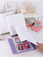 A5 Binder Photocards Magnetic D 3/7 Ring Kpop Photo Album Photocard Holder Collection Book Macaron Binder 1 2 4 Pocket Sleeves