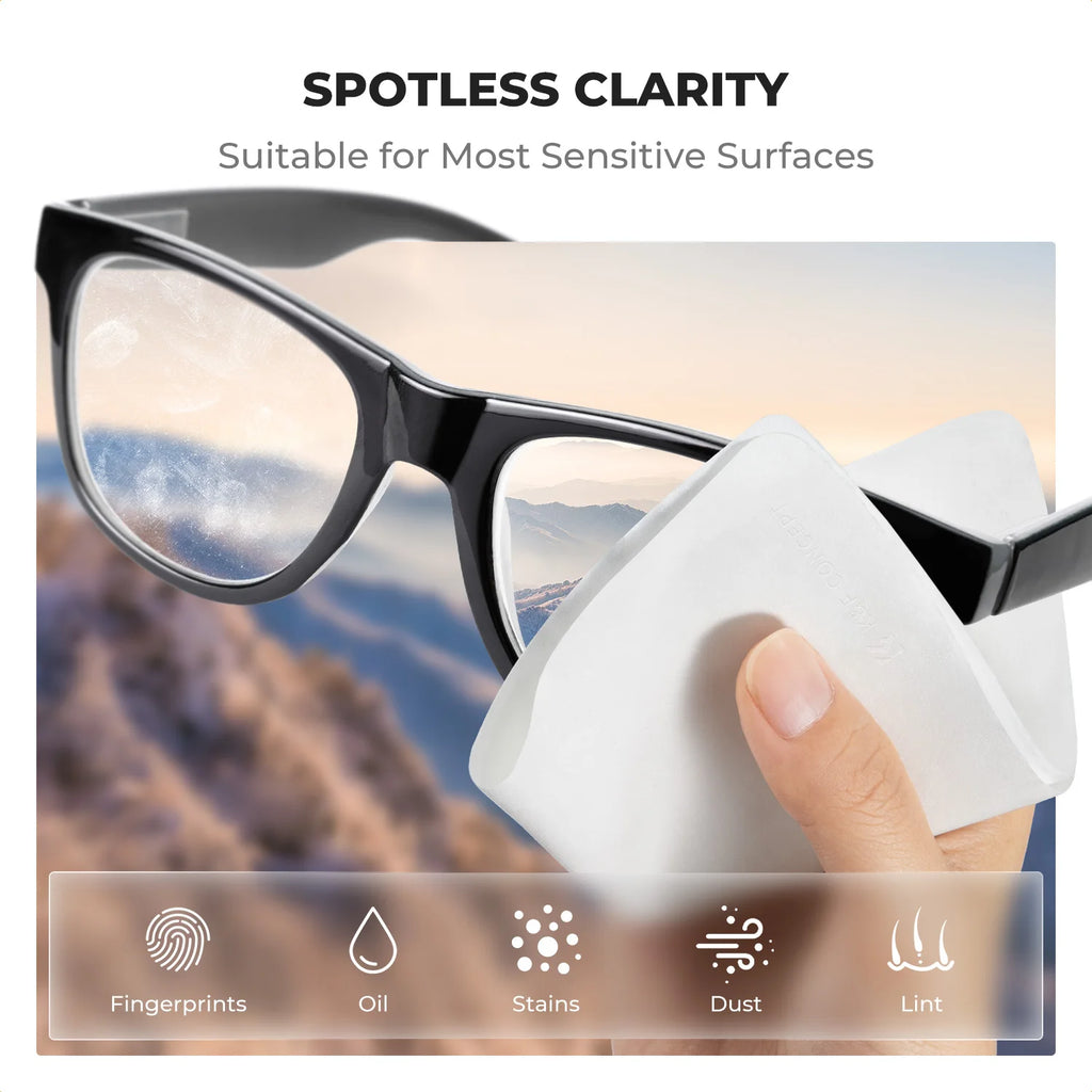 K&F CONCEPT 6*7inch Premium Microfiber Cleaning Cloths Lens Cleaning Cloth for Camera Lenses, Eyeglasses, Phone Screens, Cameras