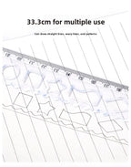 1PC 30cm Folding Flexible Ruler Transparent PVC Creative Drawing Tool Student Stationery Supplies