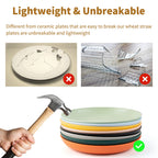 4/16Pcs Wheat Straw Tableware Set Eco Friendly Unbreakable Dinnerware Kitchen Cutlery Kids Dishes Eating Cutlery Camping