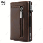 Multi-card Slot Men Wallet Business Card Holder Fashion Folding Large-capacity Coin Purse PU Leather Black Short Purse Card Case