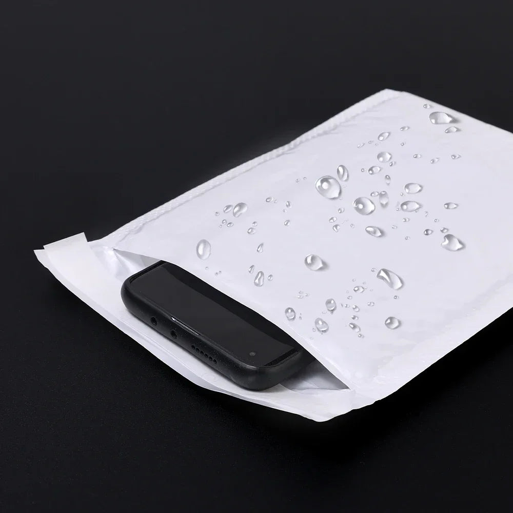100-10Pcs Bubble Envelopes Bags White Waterproof Foam Bags Self Seal Packing Bags Mailers Shipping Envelope Storage Organizer