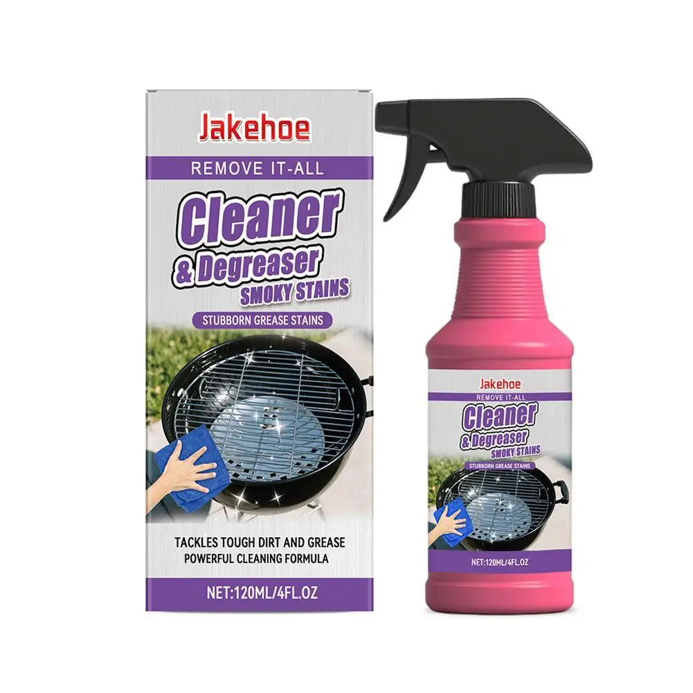 JAKEHOE 120ml Barbecue Rack Cleaner Powerful Cleaning Stubborn Grease Removes Carbon Deposits Safe Formula No Damage for Grill