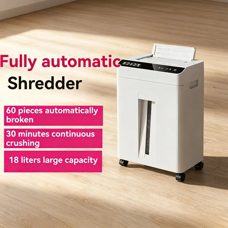 High-capacity Office Shredder with Five-level Security and Shredding Function It Can Shred Large Volumes of Documents and CDs
