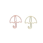 20pcs Umbrella Shape Paper Clip Creative Cute Bookmark Metal Color Cartoon Paper Clips For Planner Office Stationery