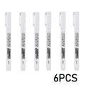 New 1/2/3PCS Waterproof Metal Marker Permanent White Paint Pen Washing Art Painting Graffiti Pens Fabric Wood Leather Marker1MM
