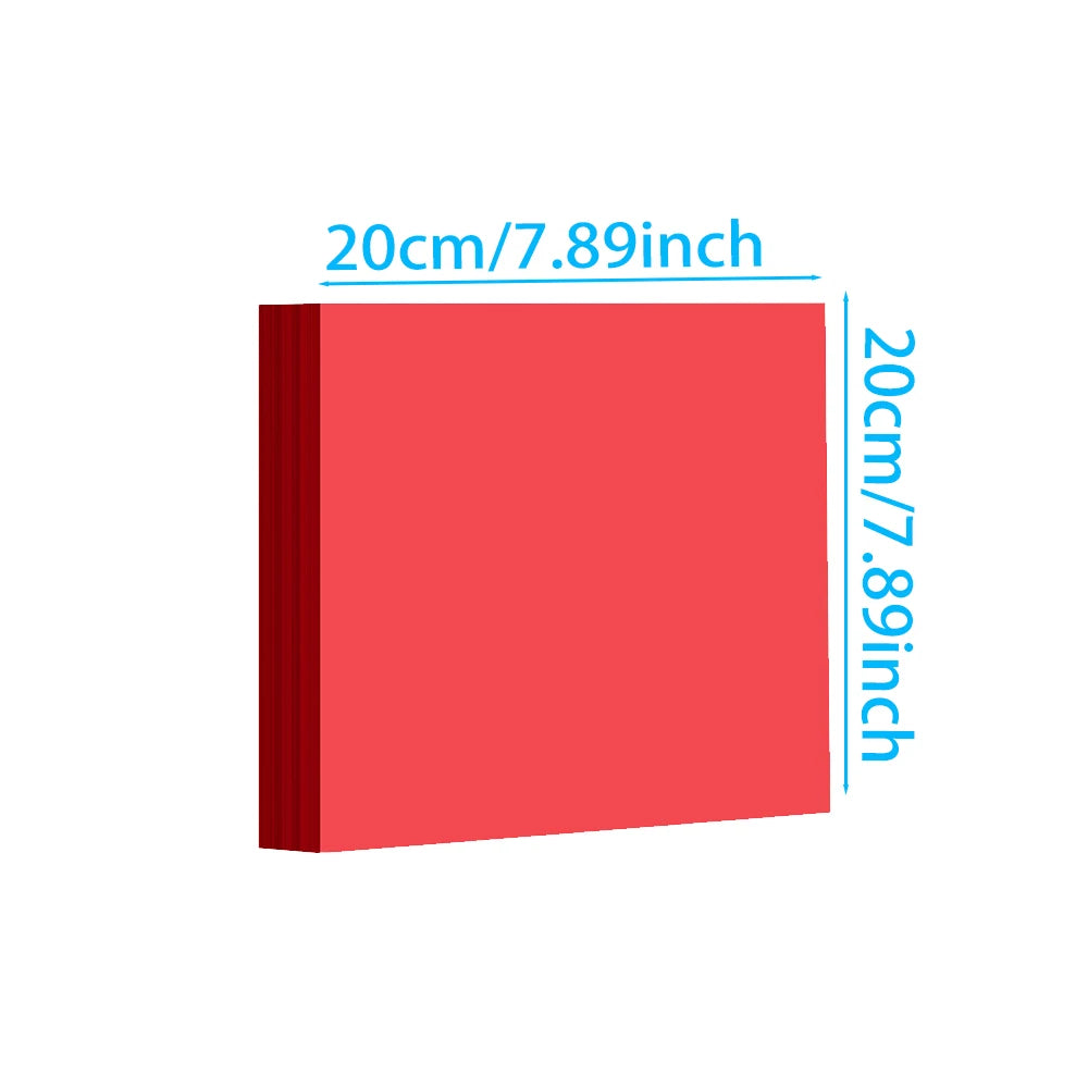 100pcs Red Double Sided Origami Handmade Square Paper cutting DIY Scrapbooking Craft A4 80gsm Copy Paper Inkjet Laser Printing