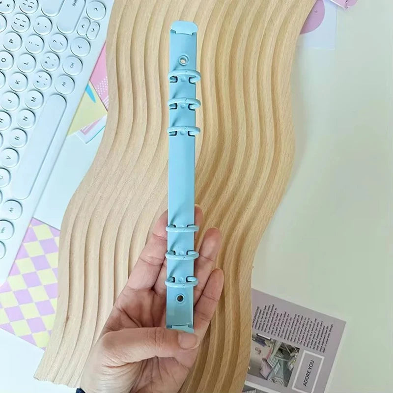 Candy-colored Metal Loose-leaf Iron Clip Macaroon 6-hole Binder A5 Binder Loose-leaf  Binder Clips Notebook Loose-leaf Rings