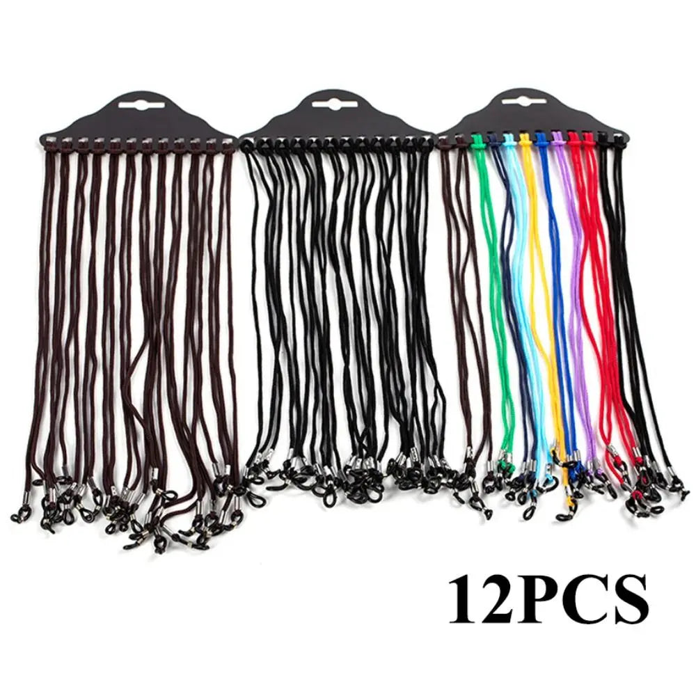 12PCS/Set Glasses Chain Cord Rope Holder Neck Lanyard Nylon Retainer Spectacles Sunglasses Chain Anti-lost