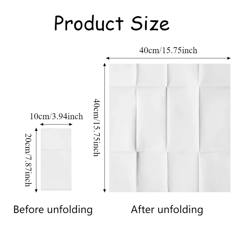 25/50PCS White Prefolded Paper Napkins Built-in Flatware Pocket Disposable Dinner Paper Napkins Christmas Wedding Party Supplies