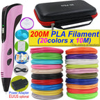 2026 New 3D Printing Pen DIY Three-dimensional Painting Children Toys With LCD Screen Power Adapter 200M PLA Filament Toys Gift