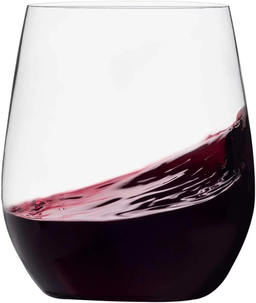 4-40Pcs 12oz Plastic Wine Glasses Disposable Stemless Wine Glasses for Party Reusable Clear Plastic Cups Shatterproof