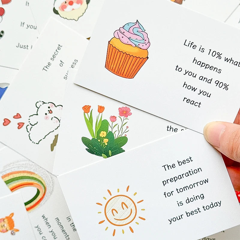 Mr Paper, 90 Inspirational Affirmation Cards Student Stationery Supplies kawaii stationery cardstock paper affirmation cards
